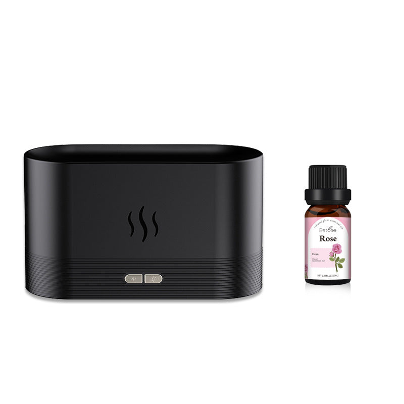 USB Simulation Flame Aroma Diffuser – 3D Flame Humidifier Atmosphere Light