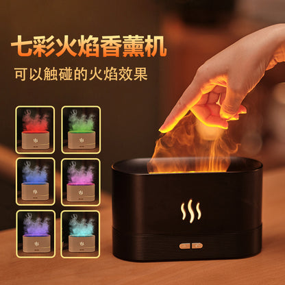 USB Simulation Flame Aroma Diffuser – 3D Flame Humidifier Atmosphere Light